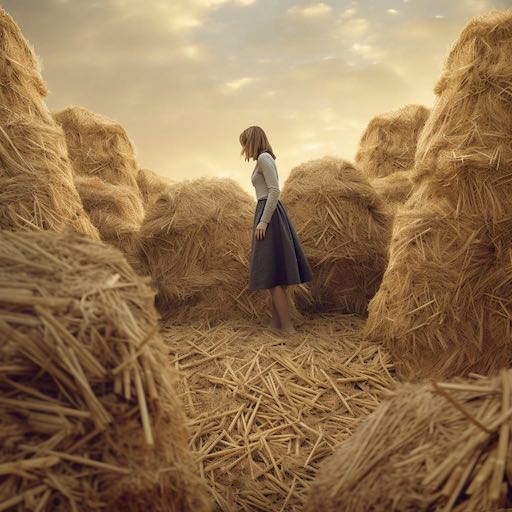 A Single Woman Looking For A Needle In A Haystack A Single Woman Looking For A Needle In A Haystack
